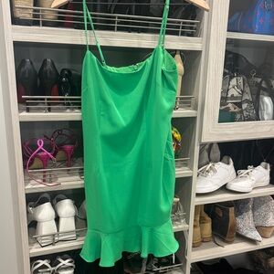 Lovers + Friends Teddy Mini Dress in Kelly Green